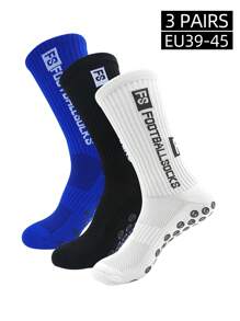 3 Paar Anti-Rutsch Knöchel-Socken für Fußball/Fußball, atmungsaktive schnelltrocknende Sportsocken für Laufen, Trampolin, Wandern, Fitness, Baseball, Basketball, Tennis, EU Größe 39-45