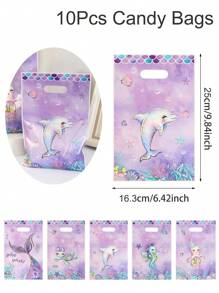 10/20/50pcs 16.5*25cm Strawberry Print Gift Bags,Plastic Party Candy Bags With Handles,Multi-Purpose Gift Wrapping Supplies Goodie Bag For Gender Reveal Strawberry Theme Birthday Family Holiday Party, Suitable For Boutique Stores, - Multicolor - View 6