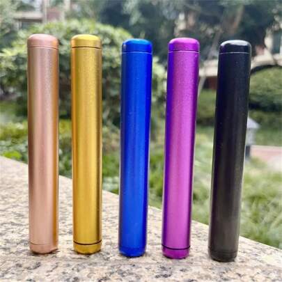 110mm Metal Cigarette Storage Tube, Suitable For King Size Empty Tubes, Waterproof, Moisture-Proof And Odor-Proof Metal Tube, Cigarette Accessory, Smoking Tool, Back To School Supplies