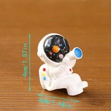 2pcs/1pc Creative Micro Landscape Astronaut Decoration, Cute Cartoon Astronaut Car Ornament, Realistic Astronaut Miniature Figurine For Home Office Decor, Student Gift, Great For Halloween, And Fall Decorations Birthday