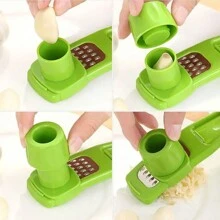 1 Multifunctional Plastic Garlic Press And Ginger Grinder - Handheld Manual Garlic Masher Tool - Kitchen Gadget, No Electricity Needed, Durable Kitchen Tool, Camping Barbecue Accessory