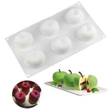 1pc Apple Shaped Silicone Cake Mold - White - View 6