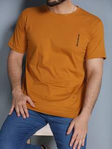 Men T-Shirts - 駝色 - 查看 5