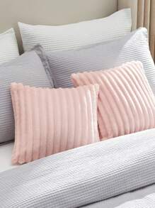 Bedsure Decorative Throw Pillow Covers - Pack Of 2, Luxury Soft Cozy Fluffy, Gift For Graduation/Back To School, College Dorm/Apartment Essentials, For Room Home Bedroom Decor, Dorm Decor, Fall Decor - 淺粉色 - 查看 3