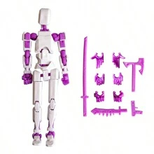 動畫機器人擬人化動作人偶13號幸運機器人13號擬人化行動玩具T13行動人偶3D列印多節可動Nova 13行動人偶玩具多種顏色 - 均碼 - 查看 14