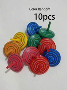 1/6/10/20 Pcs Wooden Table Top Spinning Tops, Wooden Toys, Mini Gifts, Party Favors, Holiday Presents, Retro Classic Keepsake Soap Gift Set