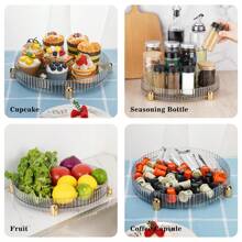 Rotating Anti-Slip Cupboards, Refrigerator Spice Individual For Bathroom, Organizer Rotating Kitchen Pantry, Table,