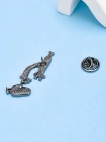 1 chiếc ghim cài áo hình kính hiển vi phòng thí nghiệm ngộ nghĩnh, phụ kiện dây đeo áo, huy hiệu ba lô, quà tặng tốt nghiệp ngành Sinh học cho nam và nữ. - A3-P149 - Xem 3
