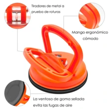 Chupón Ventosa Para Sacar Abolladuras Y Levantar Cargas 25kg,Herramientas De Reparación, Extractor De Golpes De Coche. - Naranja - Ver 6