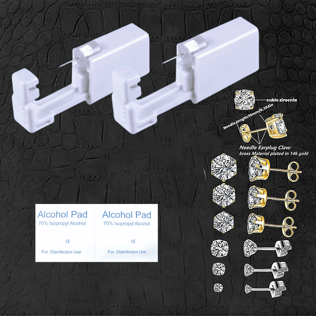 8Piece Safe Ear Piercing Set Ear Studs Painless And EasyToUse Ear