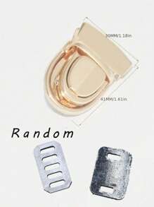 5pcs Lock Clasp Catch Purse Thumb Lock Purse Buckle Fasteners Wallet Buckle Purse Metal Clasp Locks For DIY Making Craft Bag Purse Buckle Accessories Replacement - Gold - View 10