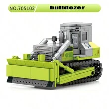 1 pezzo Modello di veicolo da costruzione Zoomlion, gru, betoniera, bulldozer, escavatore, set di blocchi da costruzione per città, ottimo regalo decorativo per compleanni, Natale o Ognissanti - Multicolore - Visualizzare 16