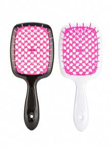 美发按摩头发干燥速干梳蜂窝网状梳，1 件黑色不打结按摩梳直发造型空心梳子、发刷/发梳、空心顺发刷柔性发刷、干湿发用发刷、防静电发刷，干湿两用，灵活，尼龙刷毛，适合所有发质顺发刷、刷子、发刷、边缘刷、刷头发、发梳、梳头发、顺发刷、球刷、迷你发刷、发刷套装、木梳、梳子、光滑后刷、发刷、边缘刷、刷头发、发梳、发刷套装、梳头发、迷你发刷、顺发刷、美发产品、美发工具、美发用品、护发、卷发刷、理发师、理发配件、美发设备 - 彩色 - 查看 14