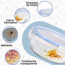 DuVlo Set Of 3 Airtight Transparent Acrylic Plastic Stackable Containers - Blue Round - View 3
