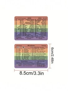 2pcs Windows Shortcut Key Sticker Cover Decoration Laptop Keyboard Shortcut Key Reference Tip Sticker Back To School.School Supplies