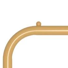 1pc Large Capacity Metal Clothing Rack, Movable Wheel Type Hanger, Bottom Mesh Accommodable Hanger Halloween Decorations Halloween Costumes Autumn Decor Festival Decor - Gold - View 8