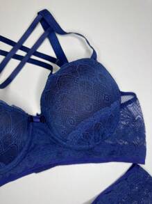 Plus Size Sexy Lingerie - Màu xanh hải quân - Xem 3