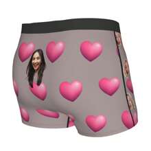 Ropa interior personalizada y divertida para hombre, novio o esposo - Calzoncillos tipo bóxer con foto personal como regalo del Día de San Valentín para él