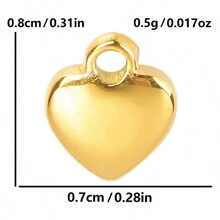 5 szt. Prosty styl hip-hopowy Wisior ze stali nierdzewnej 304 w kształcie serca i cierni DIY Akcesoria do wyrobu biżuterii, platerowany próżniowo 18K, na bransoletki, naszyjniki, kolczyki