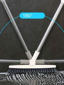 1 pieza escobilla de piso con mango largo, cerdas duras para limpiar huecos y esquinas de azulejos, adecuada para baño y tocador, una herramienta de limpieza esencial, un gran regalo para el Día de la Madre o para la esposa