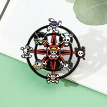 ONE PIECE 1Pc Anime Brooch Fashion Roronoa Zoro Enamel Lapel Badge Backpack Shirt Clothes Pin Jewelry Accessories Gift