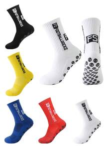 Sports Outdoor New FS Soccer Socks, Round Silicone Non-Slip Football Socks, Unisex Sports Baseball Rugby Socks