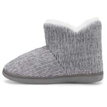 Women Boot Slippers Fluffy Plush Indoor Outdoor Winter Warm Bootie Ladies Slippers - Grey - View 2