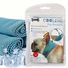 Pet Cooling Neck Scarf, Dog Cooling Scarf, Pet Cooling Towel, Summer Cooling Products For Pets - Blue - View 9