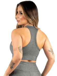 Women Basic Tops - Xám - Xem 2