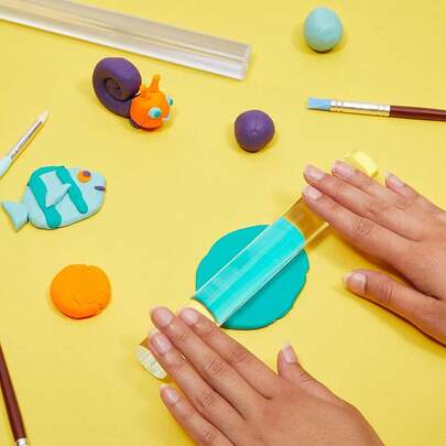 1 pieza Rodillo de arcilla acrílica, Rodillo redondo de tubo de plástico para moldear y esculpir manualidades hechas a mano