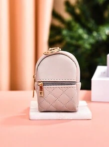 1pc Mini Backpack Keychain,Cute Cosmetic Bag Key Chains For Women, Small PU Makeup Bag Key Key Chain Accessories,Men Key Ring Bag Zipper Pouch,Multifunctional Data Cable, Earphones, USB Storage Bag,There Are Four Colors To Choose From,Suitable For Commuting, Playing, And Hanging Bags In Class - Multicolor - View 9