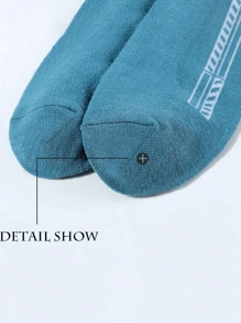 5 pares Meias Tornozelo com Gráfico de Letra para Homens