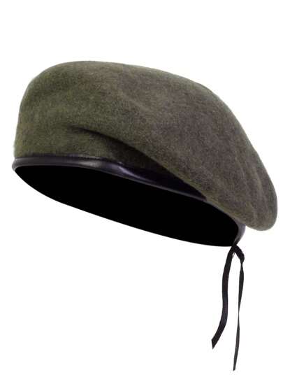 1pc Men's Wool Beret Cap, Outdoor Adjustable Sun Protection Casual Hat For Autumn And Winter