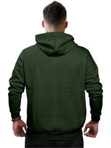 Men Hoodie & Sweatshirt Co-Ords - xanh quân đội - Xem 2