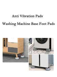 Anti Vibration Pads, 4pcs Washing Machine Base Foot Pads, Non Slip Heighten Shock And Noise-Proof Mat For Washer And Dryer Machine Support Protects Pedestals