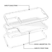 Funda Transparente Para Móvil Compatible con Zte Uso Rudo 360 - transparente - Ver 3