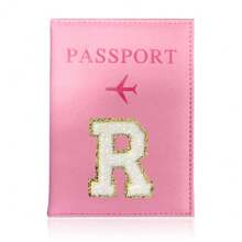 Neues Reisepass Cover Aus Pu Leder, Kartenhalter Für Frauen Und Männer, Reisepass Tasche Mit Marmor Stil Und Initiale, Reisepass Schutzhülle Mit Kartenhalter Und Rfid Für Reisen, Bankkarte Und Id Abdeckung, Brieftasche Für Reisezubehör - Pink - Übersicht 8