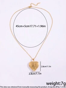 1pc Stylish Romantic Stainless Steel Plum Blossom Picture Frame Necklace Suitable For Your Girlfriend's Birthday Gift