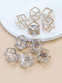 10pcs/set Rhinestone Decor Geometric DIY Bead - Yellow Gold - View 6