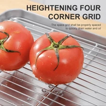 1 Set Stainless Steel Baking Sheet With Rack Set Cookie Sheet With Cooling Rack & Heavy Duty & Easy Clean