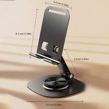 1pc/Desktop Cell Phone Holder, Fully Adjustable Cradle Stand Compatible With IPhone 15 14 13 12 11 And Switch, Suitable For All Phones, IPhone, Switch, Black - Black - View 7