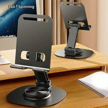 1pc/Desktop Cell Phone Holder, Fully Adjustable Cradle Stand Compatible With IPhone 15 14 13 12 11 And Switch, Suitable For All Phones, IPhone, Switch, Black - Black - View 1
