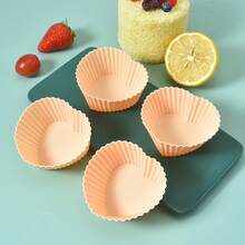 10 pièces Set de moules de cuisson en silicone, Moules à cupcakes en forme de cœur/étoile/fleur, Mini moules à gâteau en silicone pour muffins, desserts, idéal pour les passionnés de cuisson, outils de cuisine durables pour les fêtes d'anniversaire et les vacances - Multicolore - Voir 7