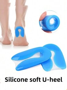 1 Paire Inserts de talon en gel et en silicone en forme de U, absorbant les chocs pour hommes et femmes
