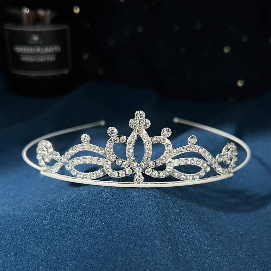 Charming European Style Bridal Hair Accessory Rhinestone Crown With