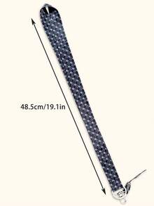 1 pièce Porte-clés lanière à carreaux noirs et blancs pour enseignant pour tenir son badge et clés, joli tour de cou géométrique à triangles pour carte de crédit, passeport, téléphone et accessoires charmants, avec un anneau en métal. D'excellents cadeaux pour les enseignants, étudiants et le personnel.