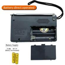 INDIN BC-R2049 AM FM Portable Pocket Radio, Compact Transistor Radios - Best Reception, Loud Speaker, Earphone Jack, Long Lasting, 2 AA Battery Operated (Silver) - Silver - View 5