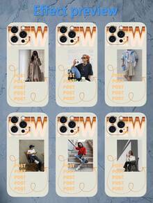 定制 TPU 软质手机壳，可印制个性化心形照片、日期和姓名，提供全面保护，兼容 6/7/8/Pro/Max，是送给他/她、男朋友/女朋友、配偶、周年纪念的理想礼物 - 卡其色 - 查看 3