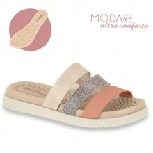 Women Flat Sandals - Crema-Melocotón - Ver 2