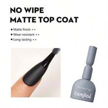 Camila¿ 甲油底油和亮光面層，指甲油底膠和密封層套裝，指甲底層和亮光面層凝膠，凝膠底膠和亮光面層，提供專業保護和持久光澤，防止指甲層重疊，提供高光澤，適用於個人指甲工作室，美甲沙龍，家居和女性個人用作禮物，容量0.5盎司 - 無色 - 查看 5